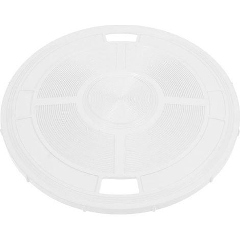 Copertura per skimmer da piscina, protezione da detriti e copertura di sicurezza per skimmer da piscina interrata, in ABS, bianca (1/5)