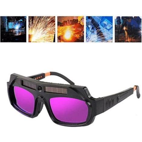 Las gafas de soldar con función de atenuación automática protegen contra la radiación ultravioleta y son seguras para los ojos. (1/4)