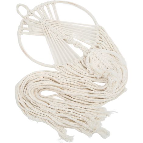 Attrape-Rêves Artisanal en Coton Tressé, Décoration Murale Bohème 20x95cm pour Chambre d'Enfant