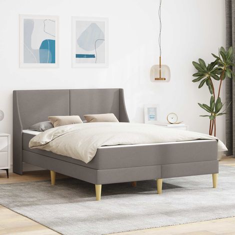 Cadre de lit avec matelas et tête de lit en polyester, sommier à lattes, 48.21kg - PANGIVO (1/5)