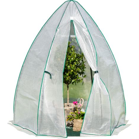 Westmann – Tente d'hivernage et serre en film plastique 160x160x183 cm – Structure en acier – Protection contre gel et UV – Montage rapide en 1h (1/4)