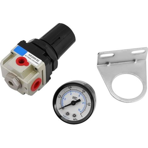 Régulateur de pression de filtre d'unité de traitement de gaz de Source d'air AR2000-02 G1/4 avec la jauge (1/5)