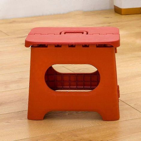 Grand tabouret pliable, multifonctionnel et robuste, idéal pour la cuisine et les enfants. (1/2)