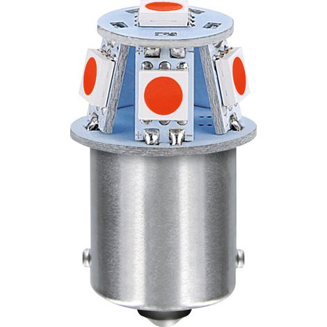 24V Led Series - 6 SMD x 1 chip - (R5W) - BA15s - 20 pz  - Scatola - Rosso - Doppia polarità (1/3)