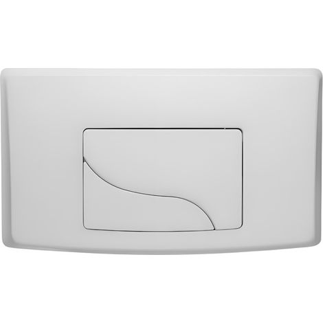 Siamp – Plaque de commande WC double touche – Integra Bâtichasse 500/535 – Finition blanche – Châssis et visserie inclus
