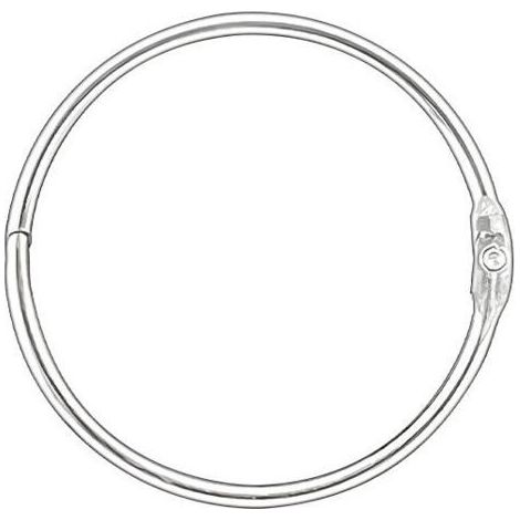 12 Anneaux de Rideaux Douche avec Crochet en Métal – Fabriqués en Italie – Anneau Circulaire ouvrable de 50 mm pour Rideaux, Salle de Bain, Maison, Classeurs – Couleur Métallique (1/4)