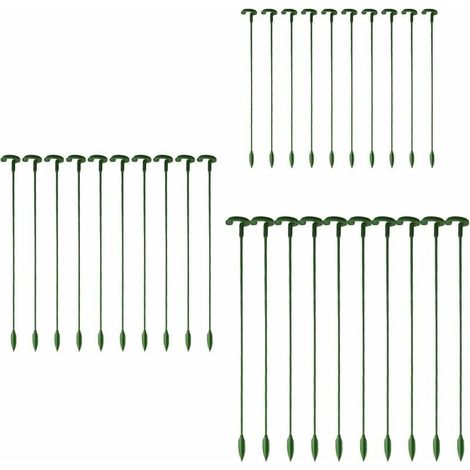 Lot de 30 tuteurs pour plantes de jardin, tiges simples, tuteurs pour fleurs, orchidée, pivoine, lys, rose-LIAIKI (1/5)