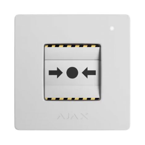 AJAX 87645.171.NC1 Bouton manuel sans fil programmable CallPoint Jeweller blanc pour alarmes et situations d&39urgence