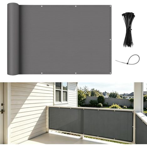 Brise Vue Balcon 1x3m Imperméable Coupe-Vent, Protection UV (1/5)