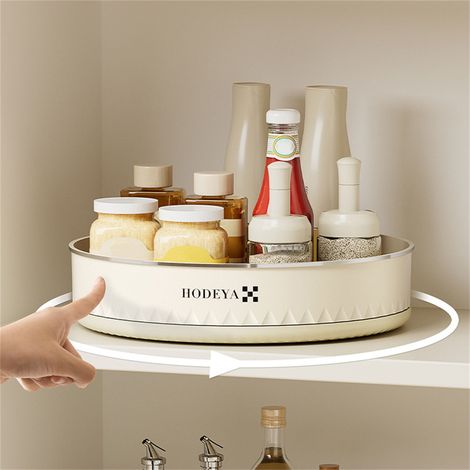 Tourne-disque Rotatif 360° - Support Épices Organisateur Sous Évier - ABS - Pour Cuisine Salle De Bain Cellier - 1 Pièce (1/4)