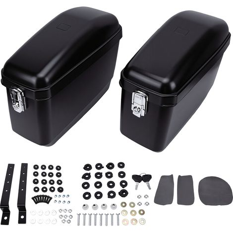 Sacs selle rigides moto, boîte 45 L, sac bagages avec serrure, coffre rangement latéral (1/5)