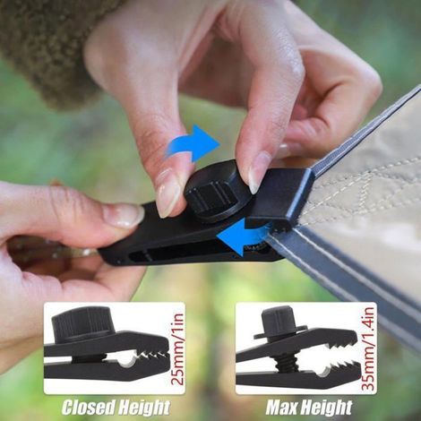 Lot de 10 pince multifonctionnelles pour auvents et bâches, pinces à vis résistantes au vent pour tentes MOUSTIQUAIRE DE CAMPING (1/5)