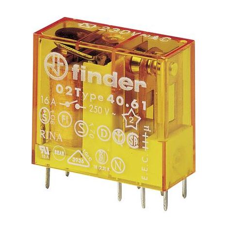Finder 40.61.8.230.4001 Relais pour circuits imprimés 230 V/AC 16 A 1 inverseur (RT) 1 pc(s) Y525253
