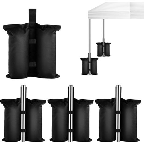 4 Pièces Sac Lestage Sac de Sable Sac de Lestage Poids pour Tonnelle Sac Lesté pour Augmenter Le Poids de la Jambe des Tonnelles Pop-Up Tentes de Jardin Parasols Trampolines Sandsäcke (1/5)