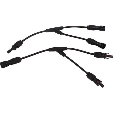 Solar adapter to 1, 2 pieces, IP68 waterproof, EPI flame retardant, PV, Y branch, parallel connector, panel cable (1/5)