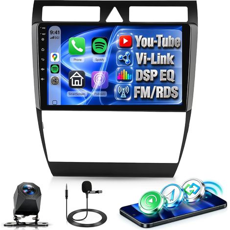 Autoradio pour C5 1997-2004 1999-2004 2002-2006 sans Fil Carplay Android Auto DSP EQ Bluetooth FM/RDS, 9 Pouces Écran Tactile Radio USB SWC Caméra de Recul (1/5)