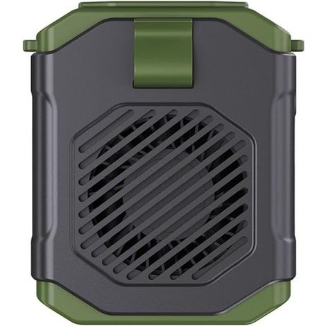 Ventilador portátil de tamaño reducido, mini ventilador de refrigeración, 5 velocidades, recargable por USB (verde) (1/5)