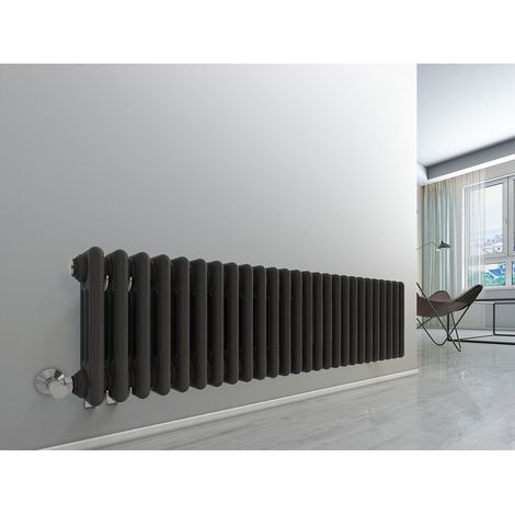 WarmeHaus Traditional Radiator Anthracite Triple Panel 300x1192mm (1/5)