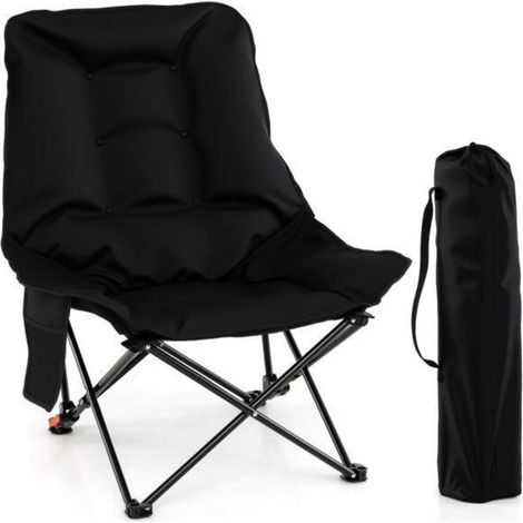 Confort extérieur, chaise de camping pliante à dossier réglable 107°/127° avec poche latérale, pour jardin (1/5)