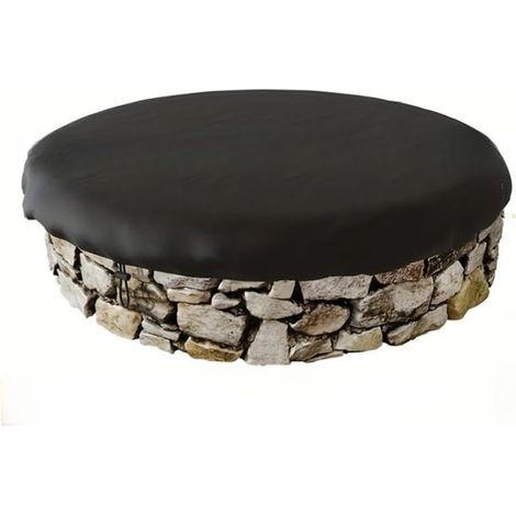 Housse de protection pour cheminée d'extérieur en tissu Oxford 210D imperméable et anti-poussière pour poêle de jardin 125 x 20 cm Noir (1/5)