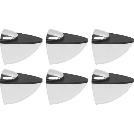 Lot de 6 Pinces K169 en Verre, Bride Bouche de Poisson Réglable, Support d'Étagère en Verre pour Maison, Magasin, Bureau (1/5)