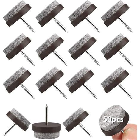 50er-Packung Filzgleiter zum Aufstecken für Möbel- und Stuhlbeine, 20 mm Durchmesser (1/5)