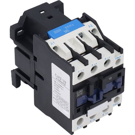 Contacteur à bobine CA 220 V 32 A, normalement ouvert, à contacts en alliage d'argent CJX2-3210 (1/5)
