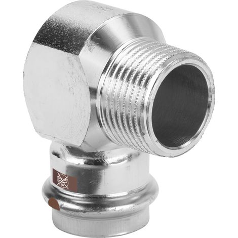 Angle de 90 degrés avec SC Temponox 1714.1 en acier inoxydable 28 mm x R1