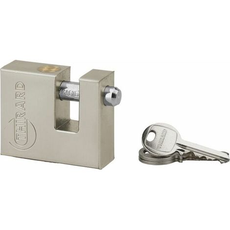 Cadenas à clé prisonnière 50mm – Acier monobloc nickelé – 3 clés – Mécanisme à goupilles et billes – Protection haute sécurité (1/3)