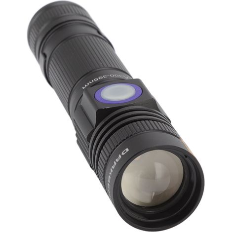 Ultraviolette Taschenlampe, zoombar, UV-Detektionslampe, wasserdichte LED-Taschenlampe, Wellenlänge 300–395 nm (1/5)