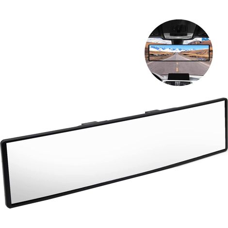 Kaelt - Rétroviseur Intérieur, Rétroviseur de Voiture Grand Angle, Retroviseur Panoramique Interieur Universel, Miroir d'angle Mort de Voiture, Anti-éblouissant Rétroviseur, pour Voitures, Camions, SU (1/5)