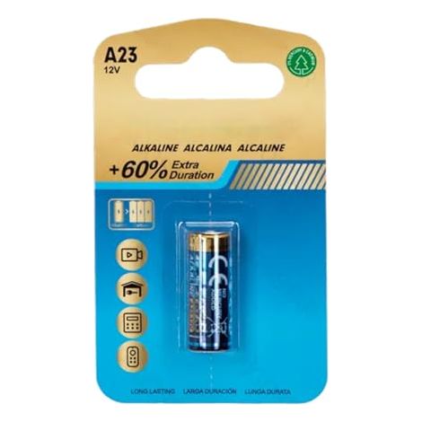 Pila alcalina 23 A 12 V, Ideal para Dispositivos electrónicos y Juguetes, Garantiza un Rendimiento óptimo y Duradero.
