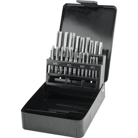 EXTOL PREMIUM Gewindebohrer-Set, 21-teilig, M3-M12