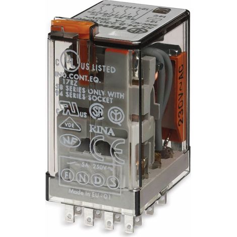 Finder Rel.Gold-Kont.230VAC 4W 7A f.Fas. 94.04/84/44 55.34.8.230.5040 (1/3)