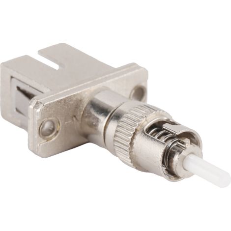 Adaptateur de Connexion Fibre Optique ST Mâle à SC Femelle, Insert Céramique, Faible Rétroperdition (1/4)