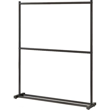 Double Layer Coat Rack Hanger Clothes Rack Stable Metal Hanging Dressing Rack for Shirts and Trousers 100x45x180 cm