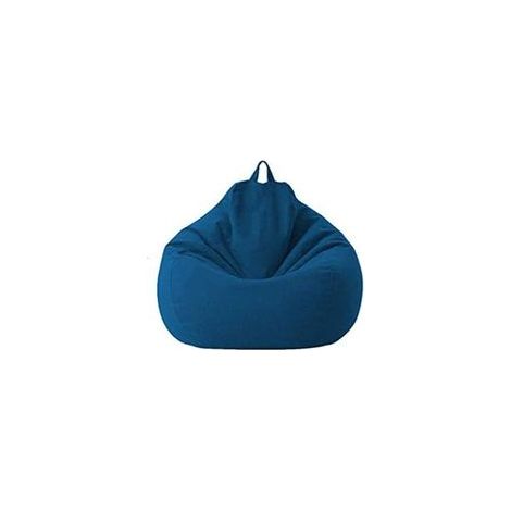 Housse de canapé lazy en tissu moelleux, sans remplissage, feuilletée, pour fauteuil inclinable, siège pouf, salon (Bleu, 70 x 80 cm)– (1/5)
