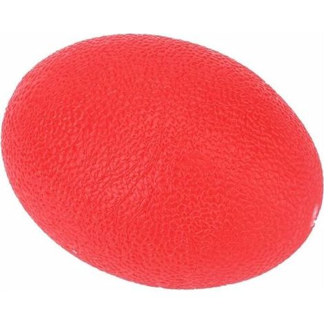 Keenso Boule de Poignée en Forme d'Oeuf, Oeuf de Massage d'exercice de Doigt de Mains Boule de Poignée de Thérapie de Massage de Silicone Rouge (1/5)