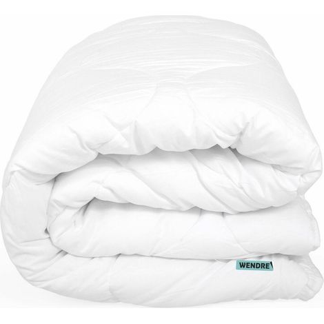Couette toutes saisons 4 saisons 160x200 cm microfibre blanche
