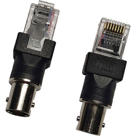 Adaptateur convertisseur BNC femelle vers RJ45 mâle, connecteurs coaxiaux pour testeur de ligne (1/4)
