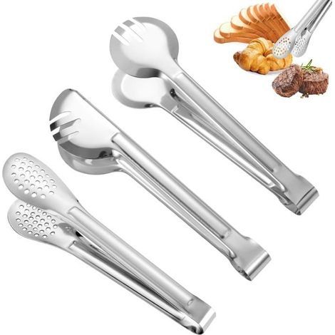 Multifunktionale Küchenzange aus Edelstahl, Pastazange, Salatzange, Wurstzange, Gebäckzange (1/5)