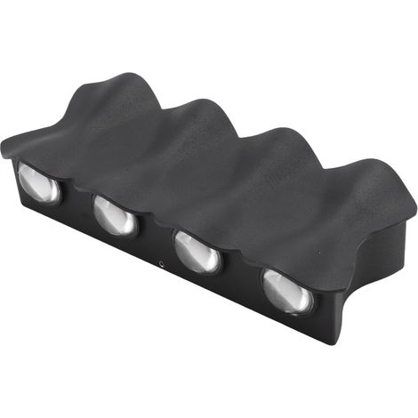 LED-Wandleuchte IP65 wasserdicht, 8 W, 3000 K, nach oben und unten schwenkbar, moderne Aluminium-Außenwandleuchte für Flur, Korridor, Hof, 85–265 V (1/5)