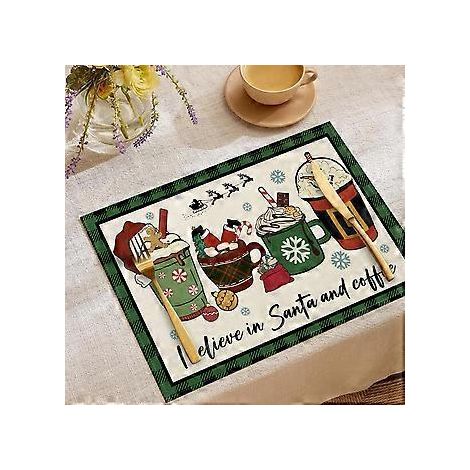 2024 Neue dekorative Tischsets mit Cartoon-Print, isolierte Tischunterlage, schlichtes und vielseitiges Western-Tischset (CDX2-8)