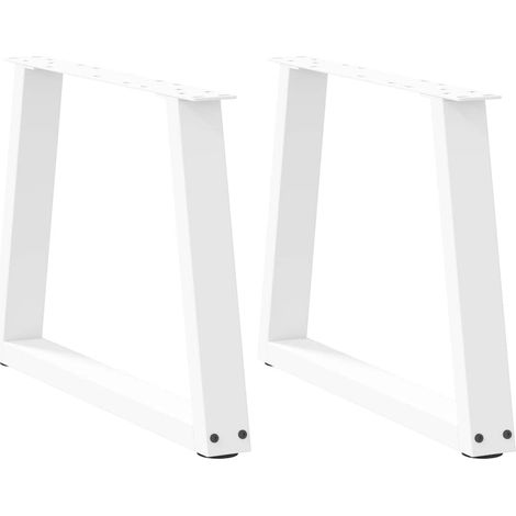 Couchtischbeine V-Form 2 Stück Weiß 70x(42-43,3) cm Stahl