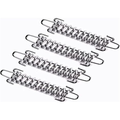 4 molle per tenda da sole, molle tenditrici per tenda da sole, molle di tensione per tenda da sole, molle di tensione per tenda da campeggio, fibbie in acciaio per corda a molla per tenda. (1/2)