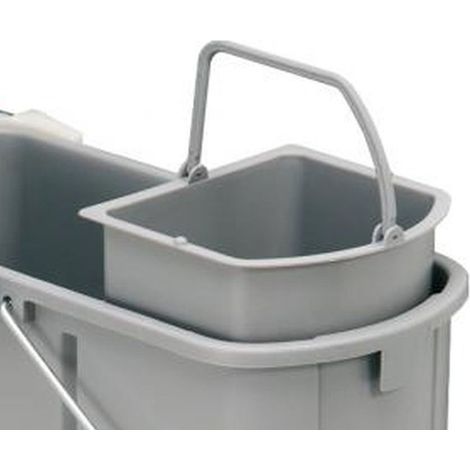 WESCO 870001-85 Einbau Abfallsammler Nachrüst-Set 5-Liter-Bioeinsatz plus Trennwand, alugrau (1/2)
