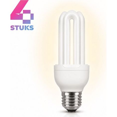 Lot de 4 ampoules basse consommation E27 - 9 W - Lumière du jour (6400 K) - 540 lm - Durée de vie : 10 ans - Non dimmable - Réduisez votre facture d'électricité (1/5)