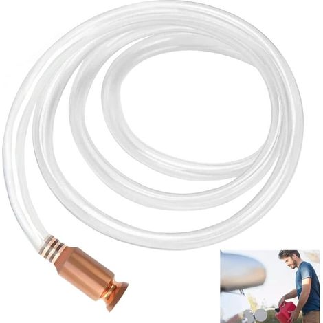 Manuel Tuyau de pompage - Pompe Siphon Manuelle - l'auto-amorçage Tuyau - Pompe à Siphon Carburant avec Tuyau de Siphon de 1.8m,Pompes de transfert de carburant, diesel, eau (1/4)