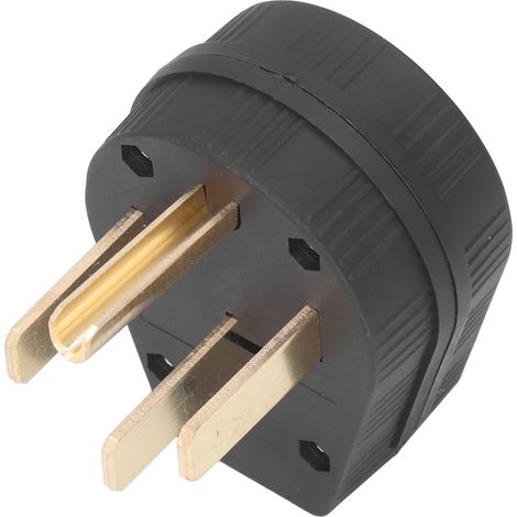 Fiche coudée à lames droites NEMA 14-50P, 50 A, 125 V/250 V, 4 broches, pour cuisinière, sèche-linge, générateur (1/5)