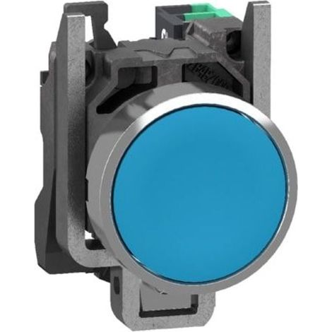 Bouton poussoir impulsion Harmony XB4 Ø22 bleu 1NO Push In - XB4BA615